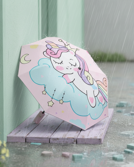 pastel unicorn umbrella - lifestyle
