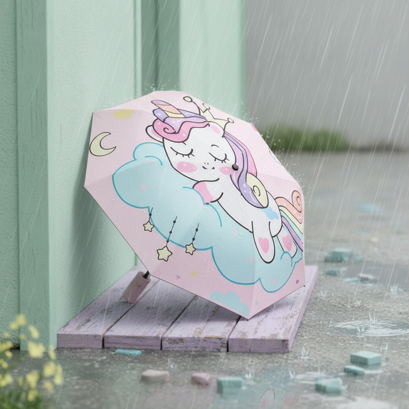 pastel unicorn umbrella - lifestyle