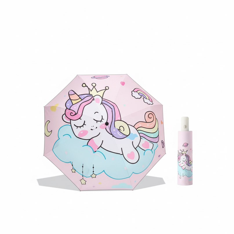 pastel unicorn umbrella - white-bg