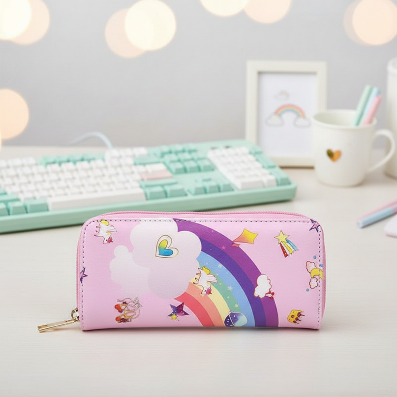 pastel unicorn wallet - lifestyle