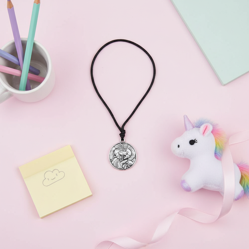 pegasus vs unicorn necklace - flat-lay