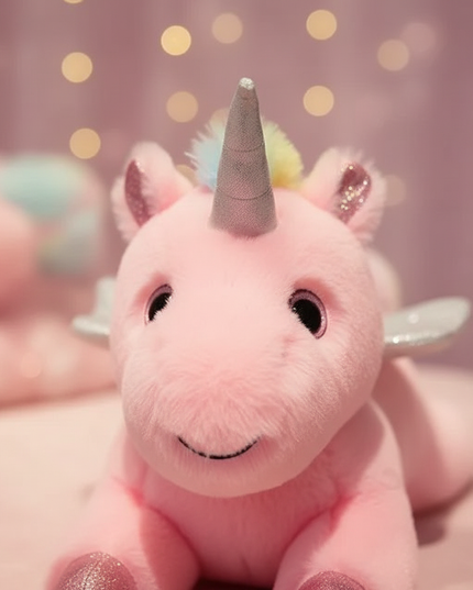 pink alicorn plush - detail