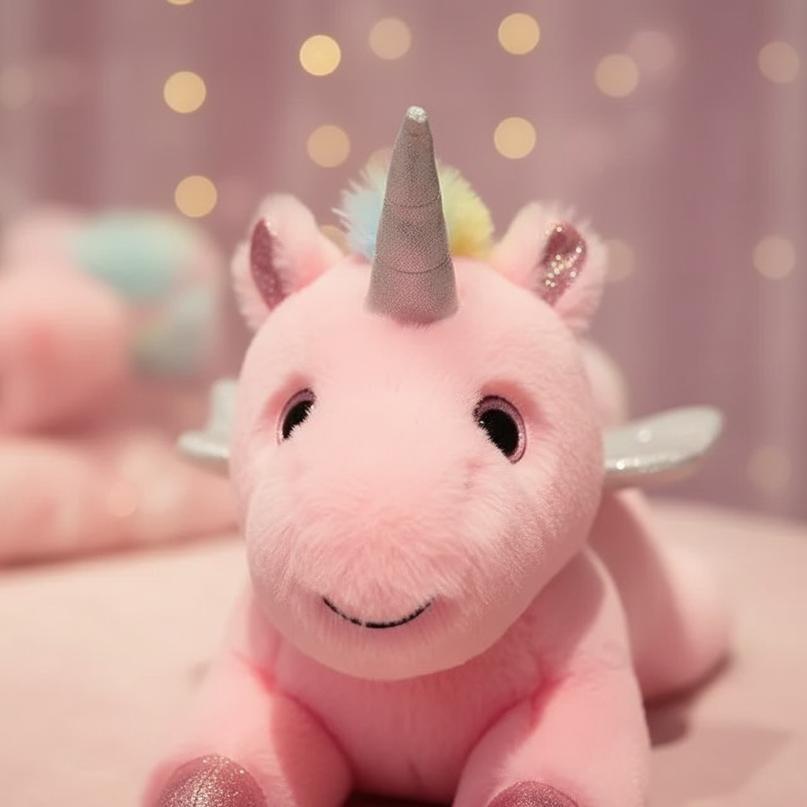 pink alicorn plush - detail