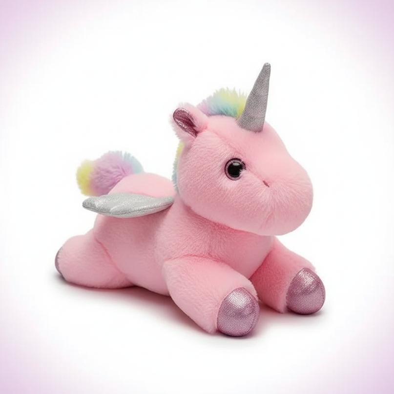 pink alicorn plush - white-bg