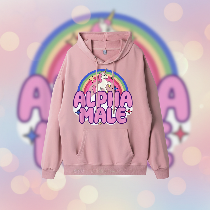 pink alpha male sarcastic hoodie - lifestyle