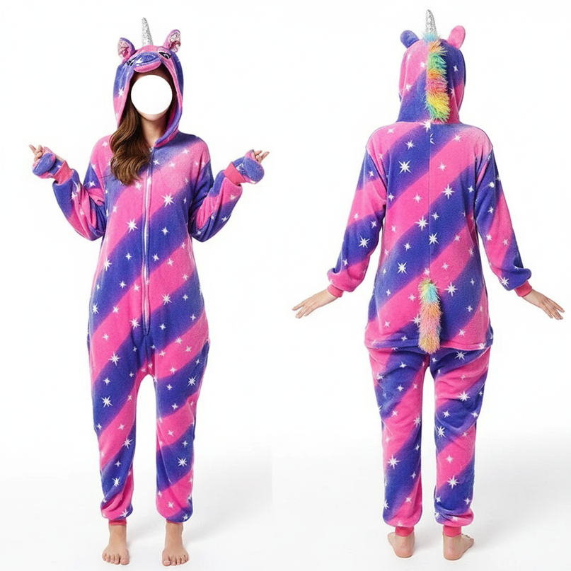 pink and purple unicorn onesie - white-bg