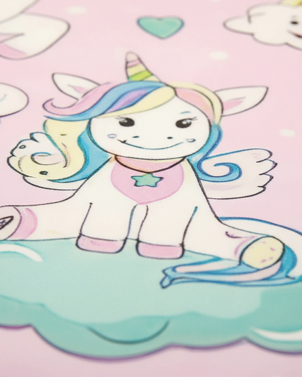 pink candy dreams unicorn bedding - detail