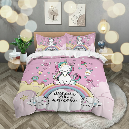 pink dream like unicorn bedding - lifestyle