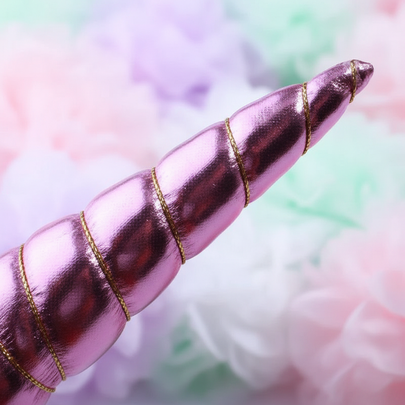 pink felt unicorn horn pack - detail