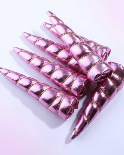 pink felt unicorn horn pack - white-bg
