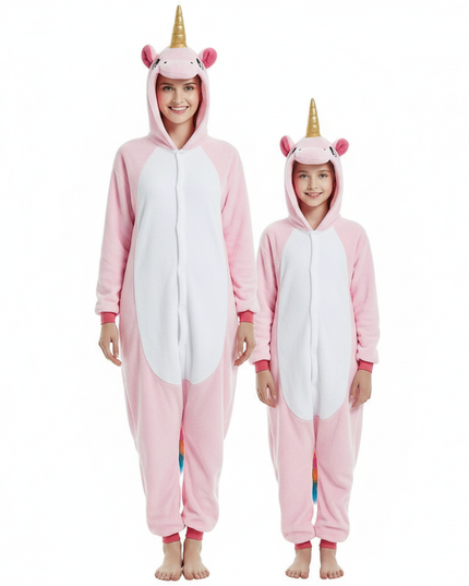pink fluffy unicorn onesie - white-bg