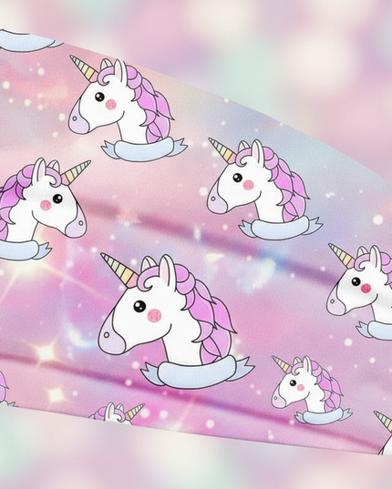 pink galaxy unicorn headband - detail