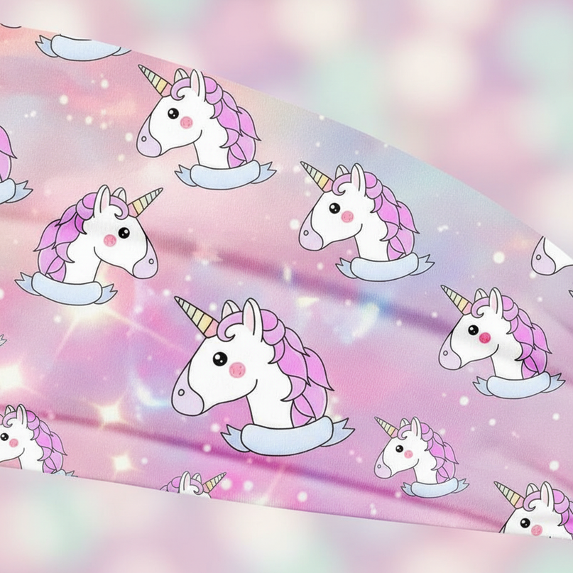 pink galaxy unicorn headband - detail