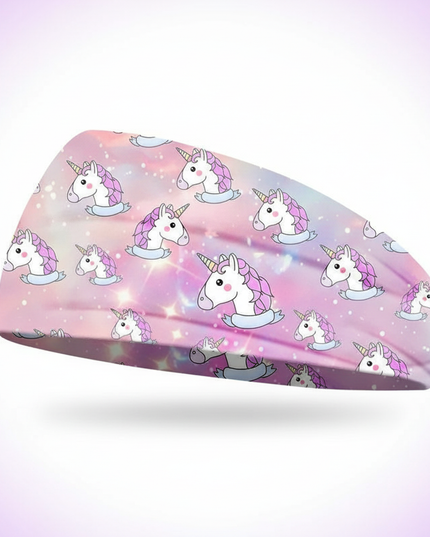 pink galaxy unicorn headband - white-bg