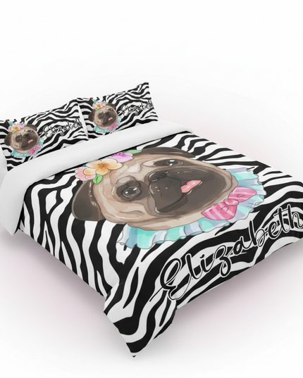 pink heart wings stripe unicorn bedding - white-bg