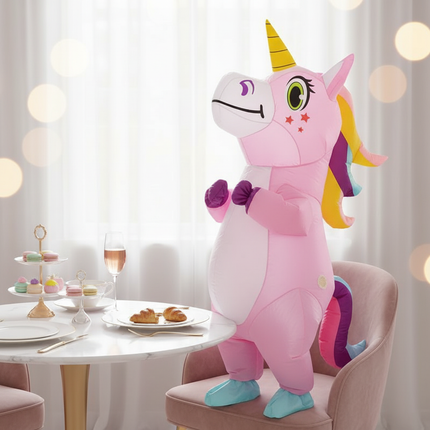 pink inflatable unicorn - lifestyle
