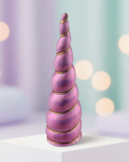 pink iridescent unicorn horn - lifestyle