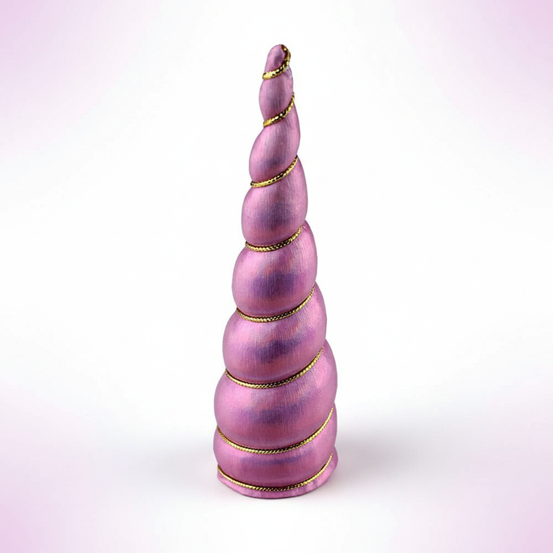 pink iridescent unicorn horn - white-bg