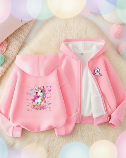 pink kawaii zip hoodie - lifestyle