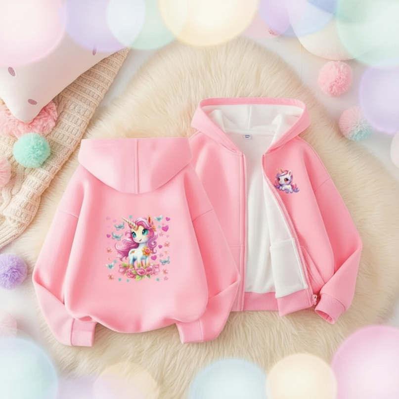 pink kawaii zip hoodie - lifestyle