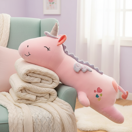 pink led unicorn plush - lifestyle