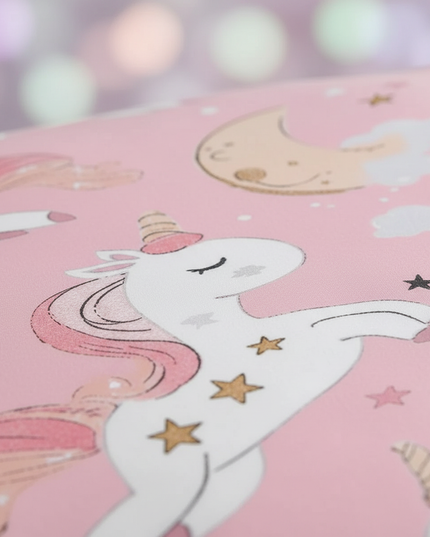 pink moon unicorn bedding - detail
