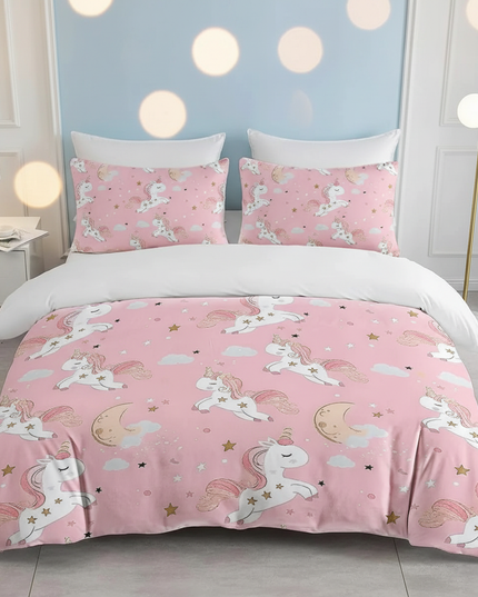 pink moon unicorn bedding - lifestyle