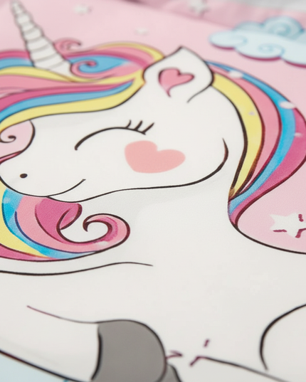pink naptime unicorn bedding - detail