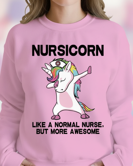 pink nursicorn sweater - detail