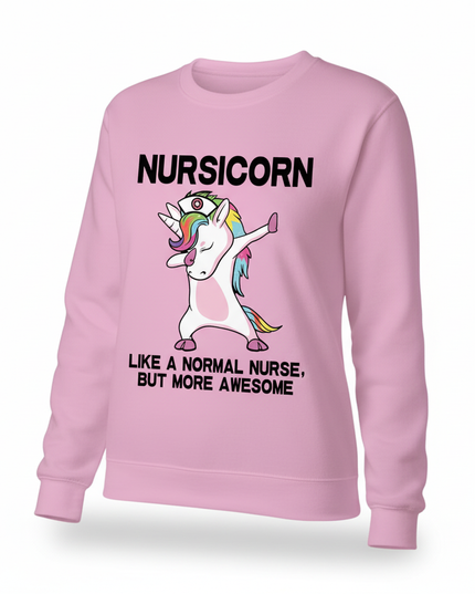 pink nursicorn sweater - white-bg