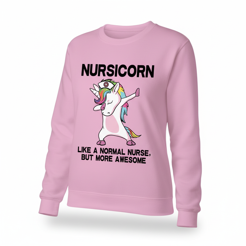 pink nursicorn sweater - white-bg