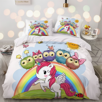pink princess crown unicorn bedding - lifestyle