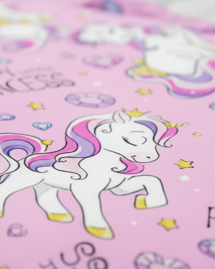 pink princess diamond unicorn bedding - detail