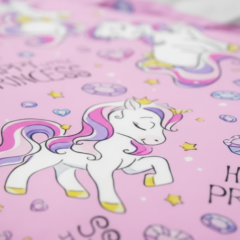 pink princess diamond unicorn bedding - detail