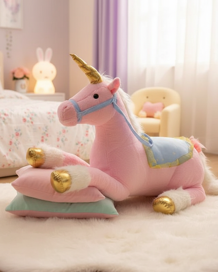 pink princess unicorn plush doll - lifestyle