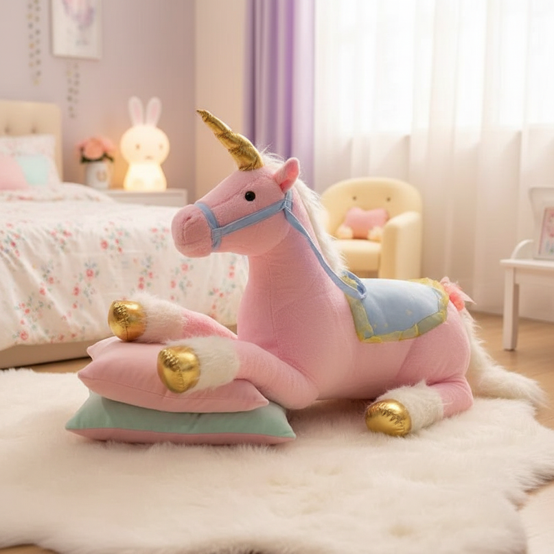 pink princess unicorn plush doll - lifestyle