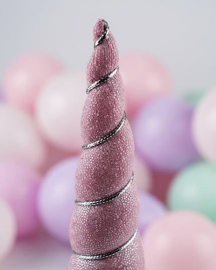 pink sequin unicorn horn - detail