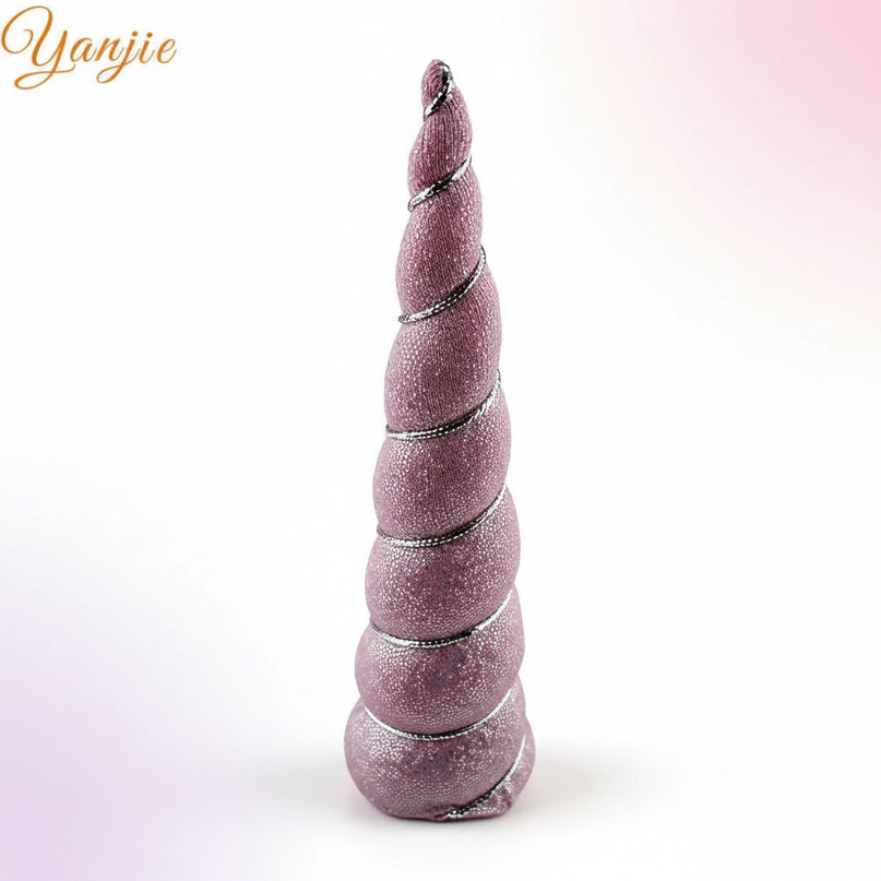 pink sequin unicorn horn - white-bg