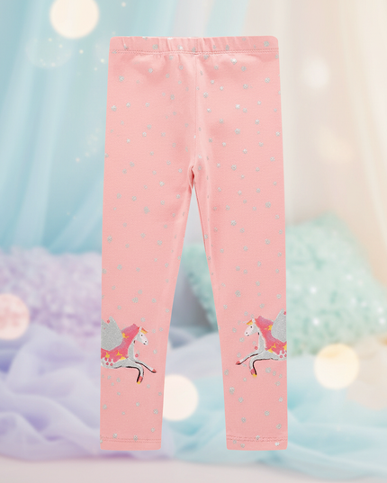 pink sparkle unicorn leggings - lifestyle