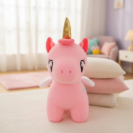 pink star unicorn plush - lifestyle