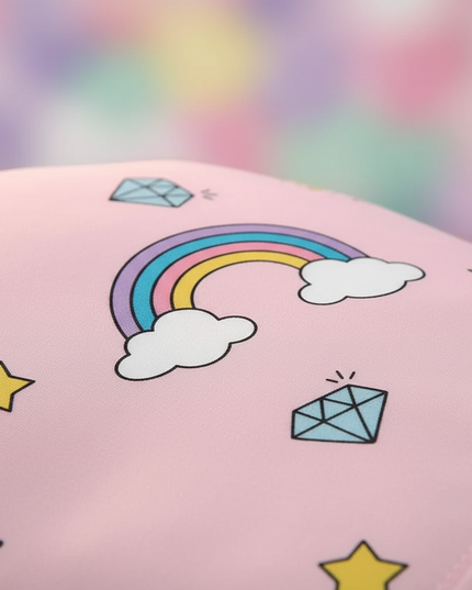 pink sweet treat unicorn bedding - detail