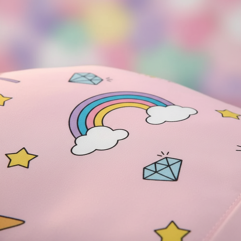 pink sweet treat unicorn bedding - detail