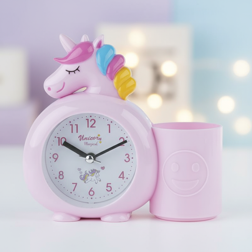 pink unicorn alarm clock - lifestyle