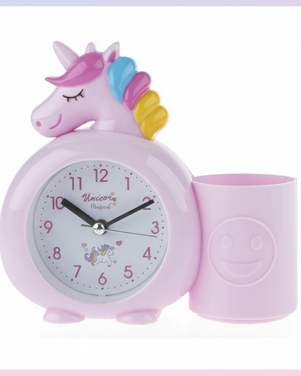 pink unicorn alarm clock - white-bg