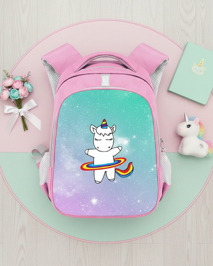 pink unicorn backpack girls - flat-lay