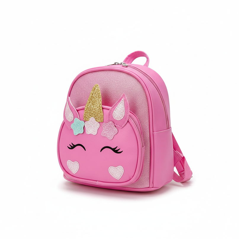 pink unicorn backpack - white-bg