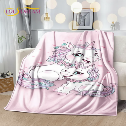 pink unicorn blanket - lifestyle