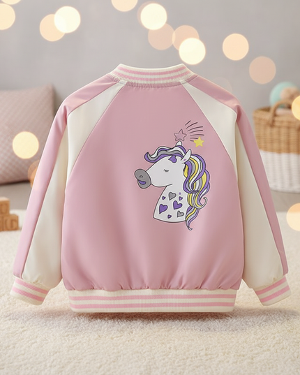 pink unicorn bomber - lifestyle