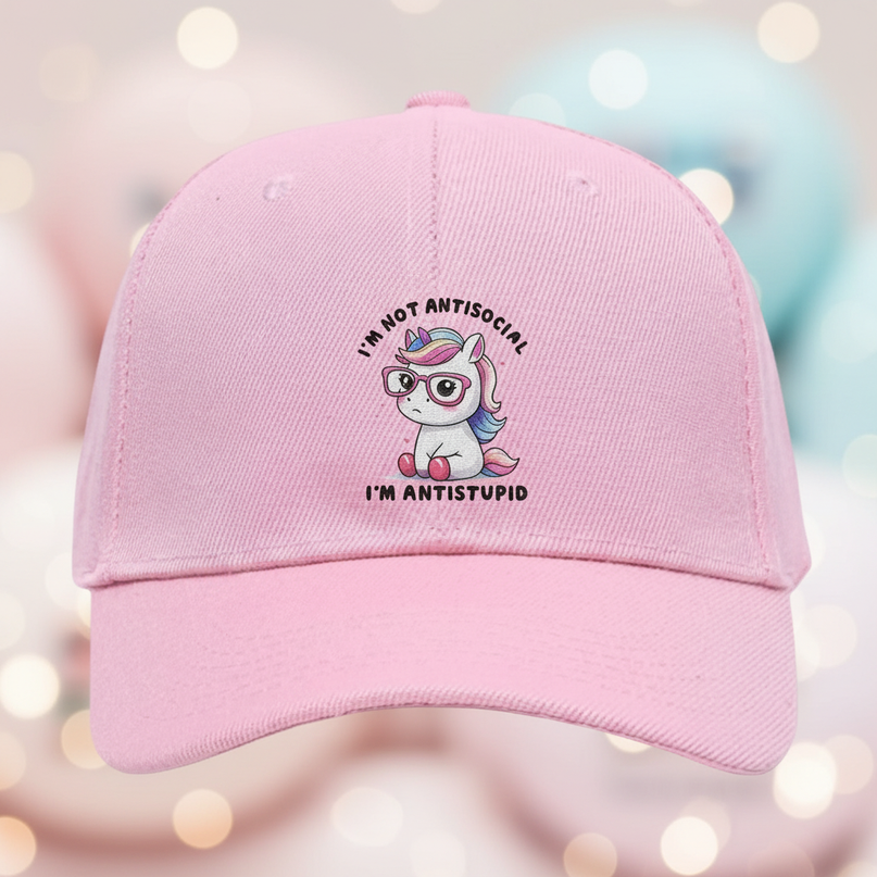 pink unicorn cap - lifestyle