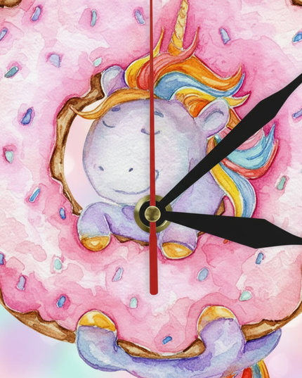 pink unicorn clock - detail